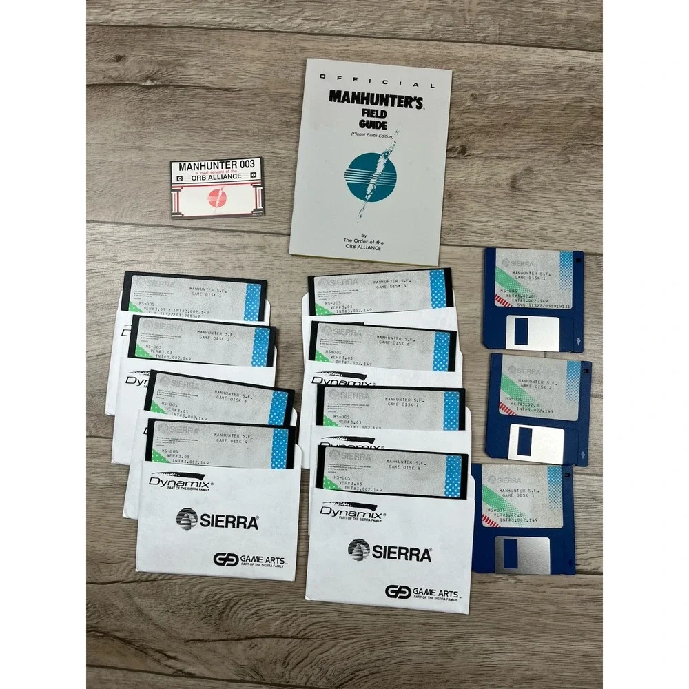 Sierra MS-Dos EGA Tandy - POLICE QUEST 2 /MAN HUNTER 2 /HOYLE GAMES - Value Pack
